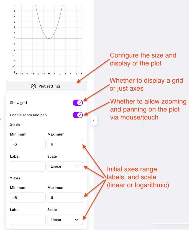Plot Settings